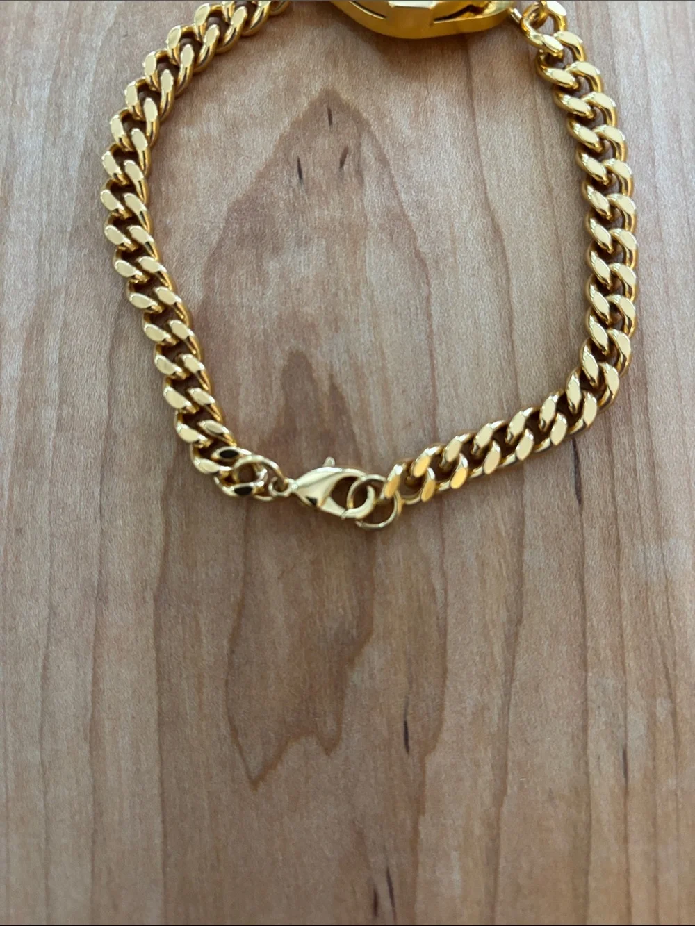 Unisex Gold-Tone Medical ID Chain Bracelet for Men/ Women